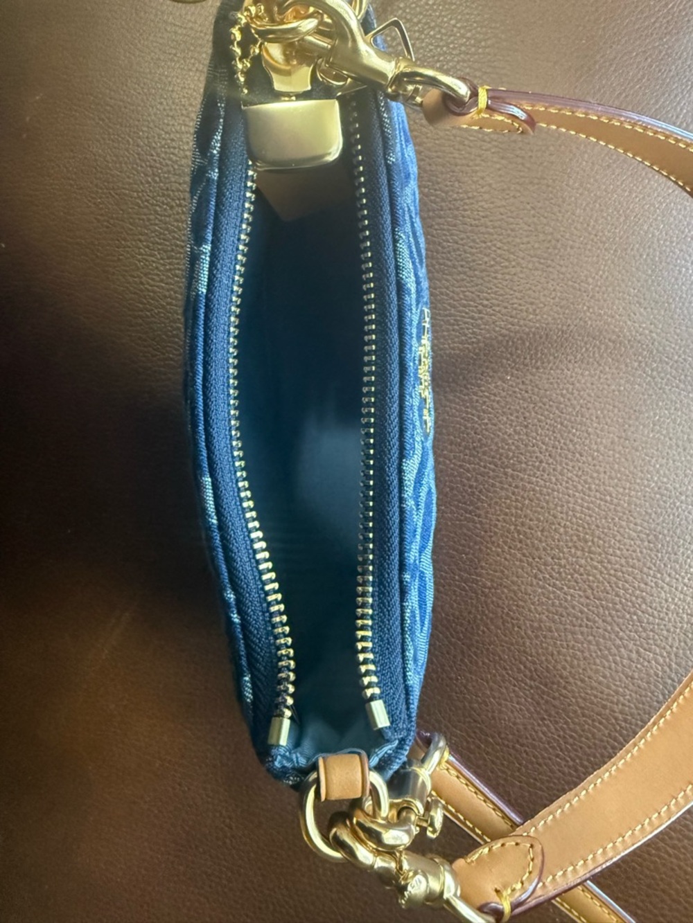 Coach Teri Mini Crossbody Bag in Indigo Denim - Picture 6 of 7